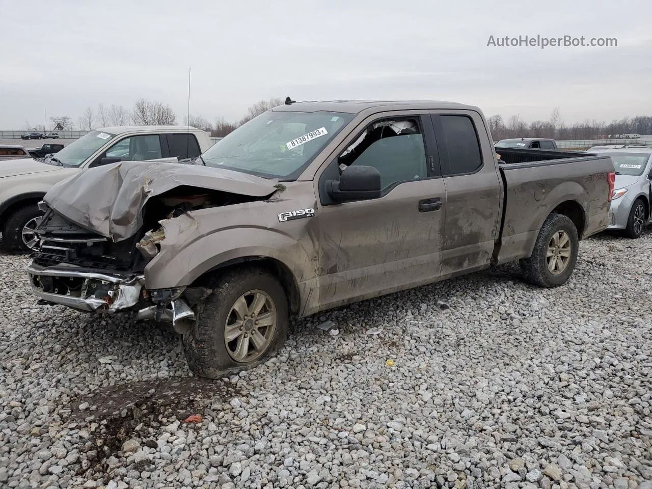 2019 Ford F150 Super Cab Brown vin: 1FTFX1E51KKD95636