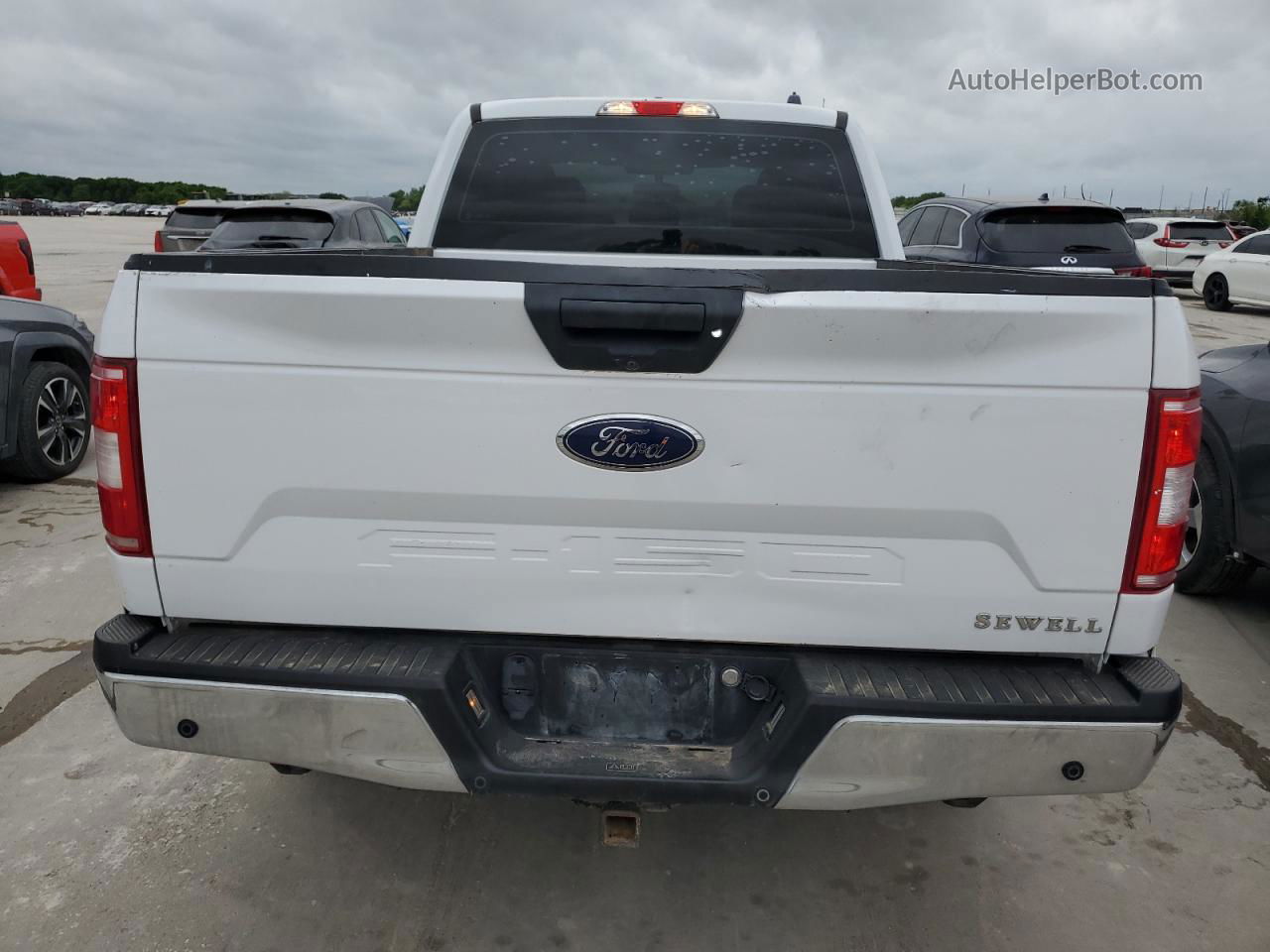 2019 Ford F150 Super Cab White vin: 1FTFX1E53KKD07332