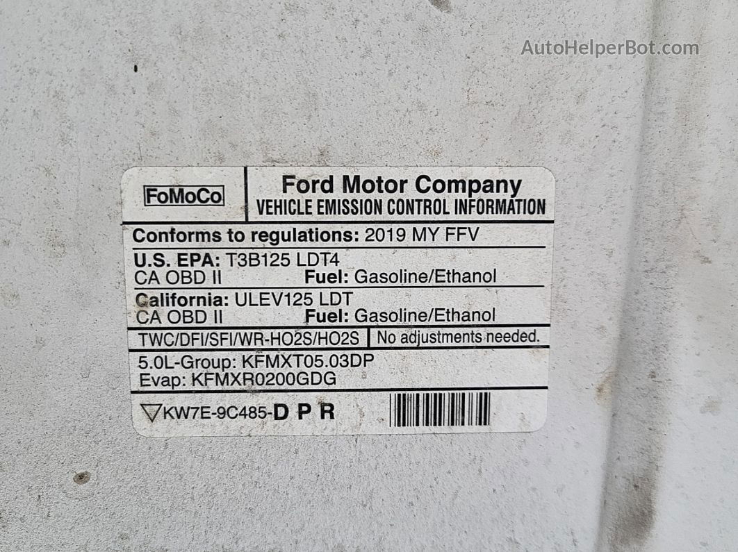 2019 Ford F-150 Xl vin: 1FTFX1E55KKC92414