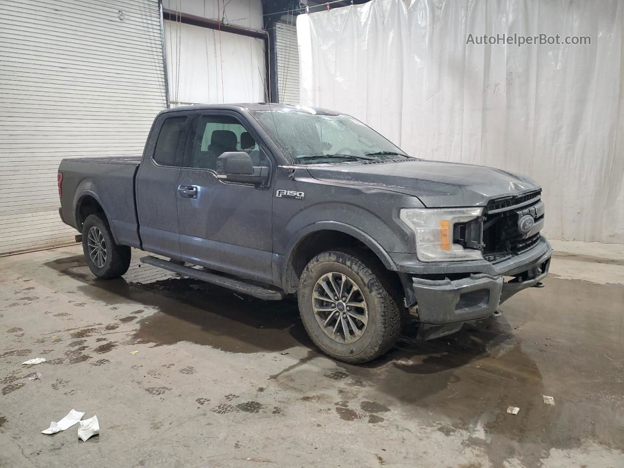 2018 Ford F150 Super Cab Gray vin: 1FTFX1E58JKC75931