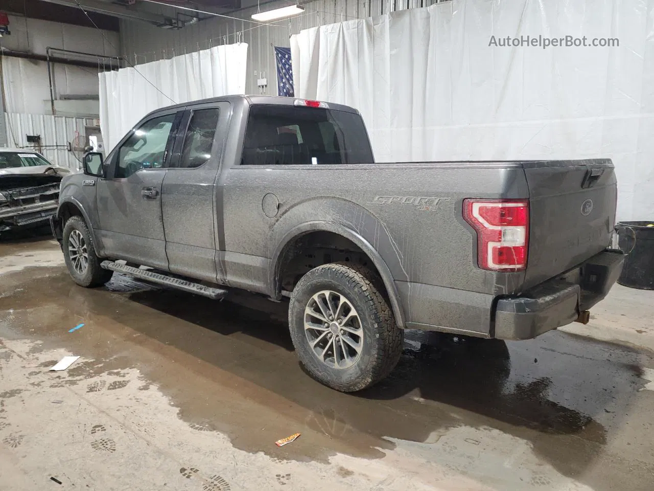 2018 Ford F150 Super Cab Gray vin: 1FTFX1E58JKC75931