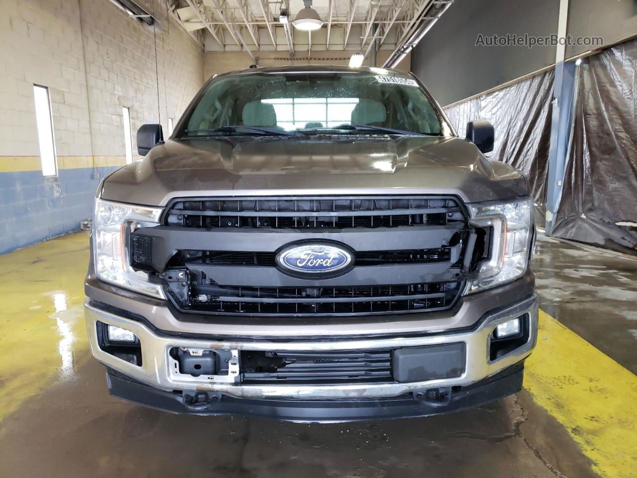 2018 Ford F150 Super Cab Brown vin: 1FTFX1E59JFC13012