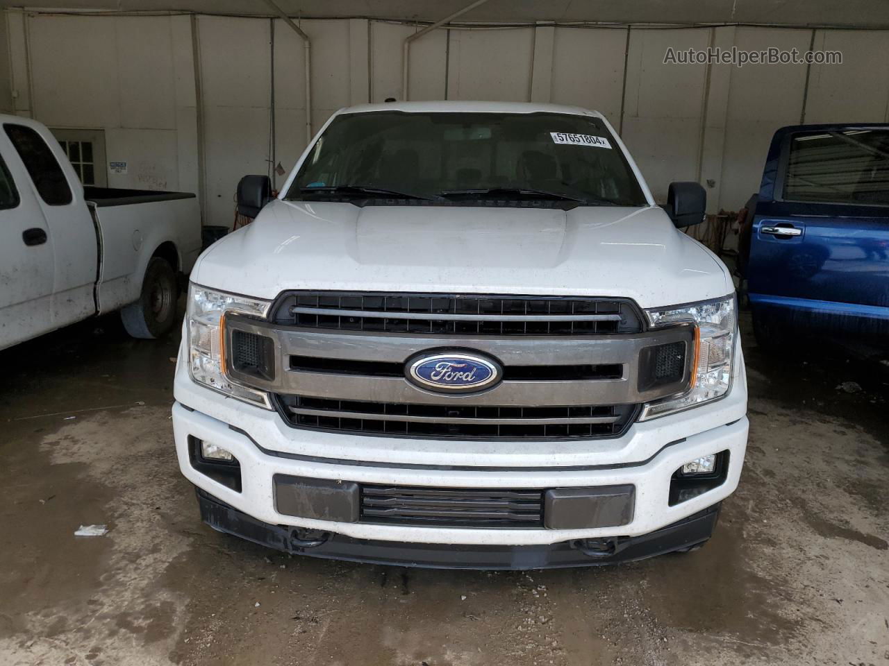 2018 Ford F150 Super Cab White vin: 1FTFX1E59JFE08995