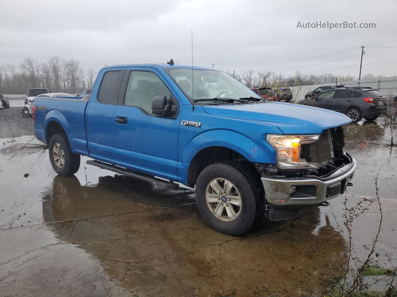 2020 Ford F150 Super Cab Blue vin: 1FTFX1E59LKD45858