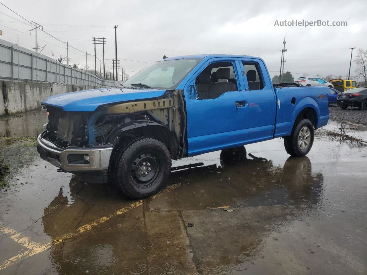 2020 Ford F150 Super Cab Blue vin: 1FTFX1E59LKD45858