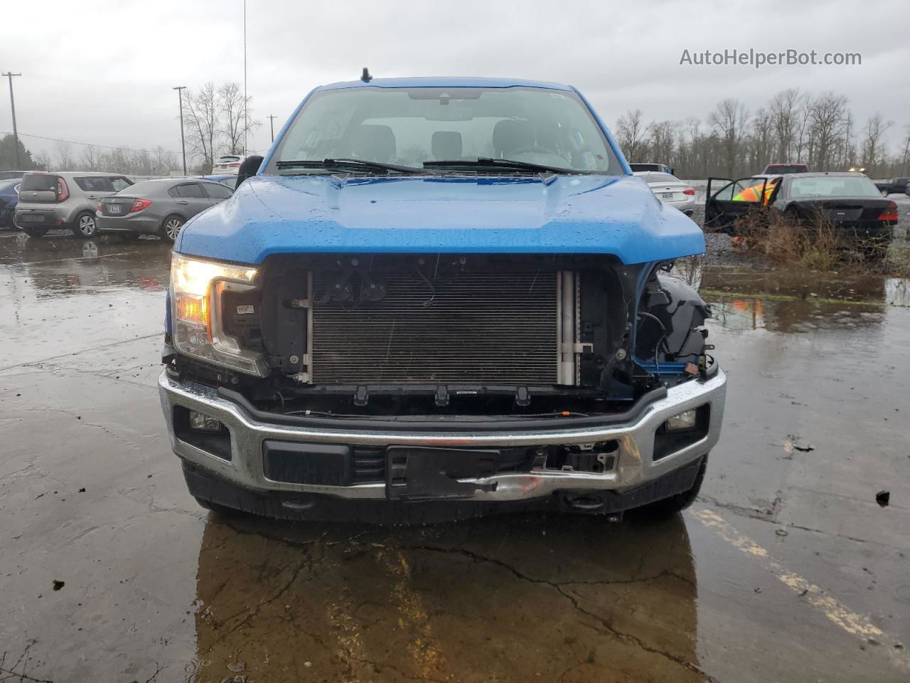 2020 Ford F150 Super Cab Blue vin: 1FTFX1E59LKD45858