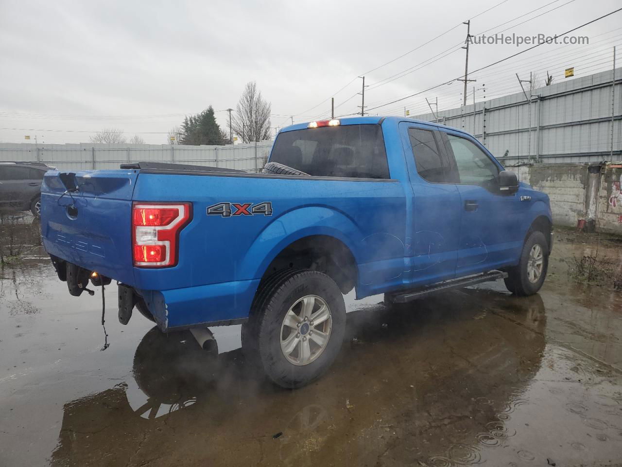 2020 Ford F150 Super Cab Blue vin: 1FTFX1E59LKD45858