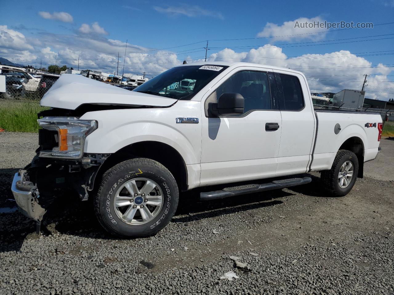 2020 Ford F150 Super Cab White vin: 1FTFX1E59LKE74408