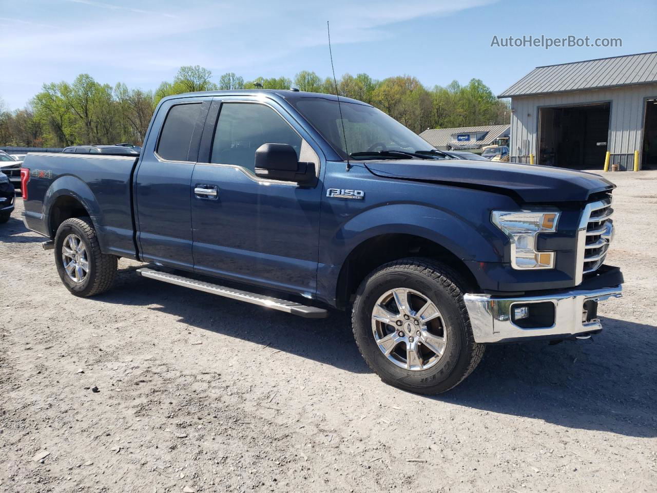 2017 Ford F150 Super Cab Blue vin: 1FTFX1EF0HFA42623