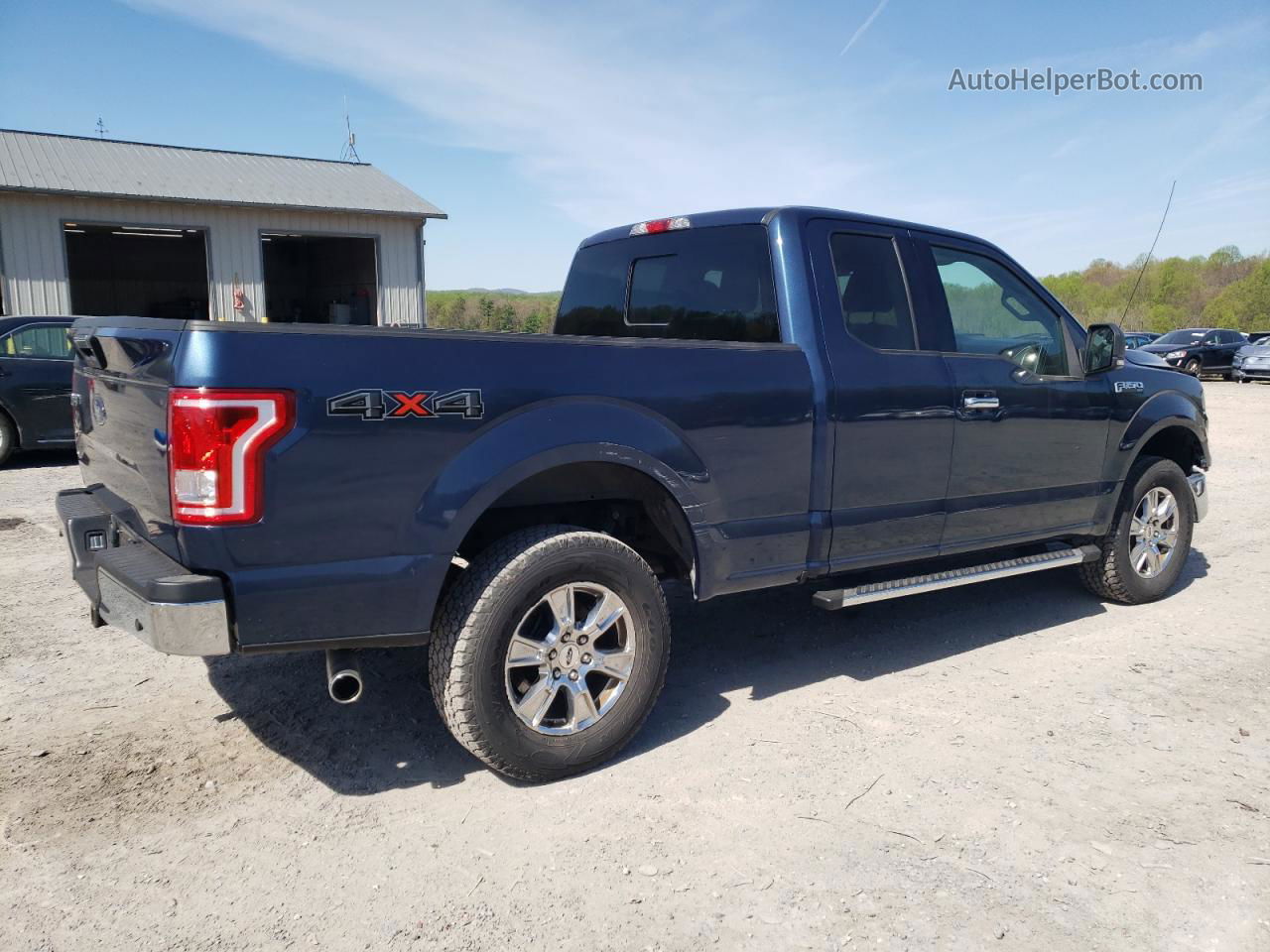 2017 Ford F150 Super Cab Blue vin: 1FTFX1EF0HFA42623