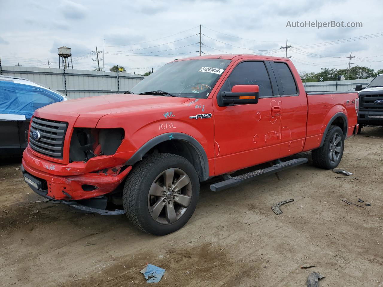 2011 Ford F150 Super Cab Red vin: 1FTFX1EF1BFA83706