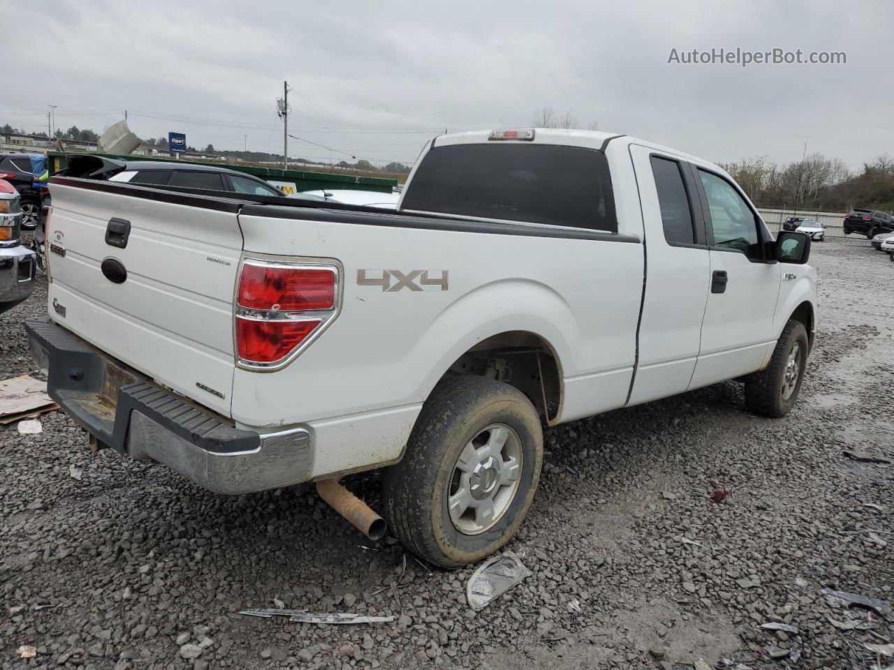 2011 Ford F150 Super Cab White vin: 1FTFX1EF1BFB66049