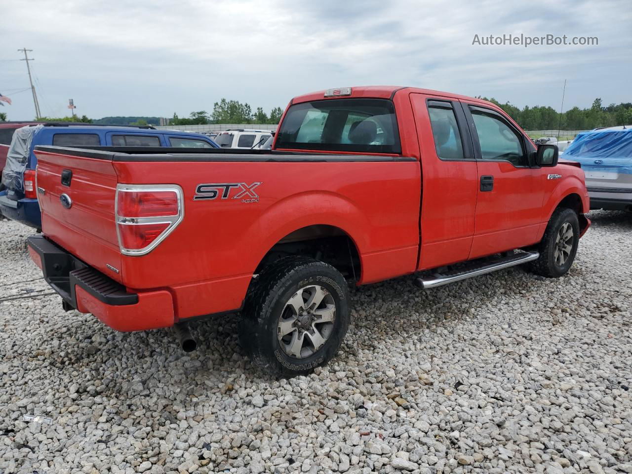 2014 Ford F150 Super Cab Red vin: 1FTFX1EF1EFC41823