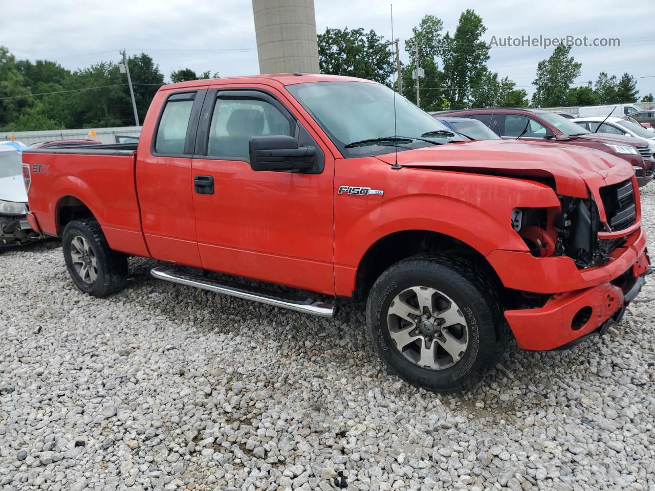 2014 Ford F150 Super Cab Red vin: 1FTFX1EF1EFC41823