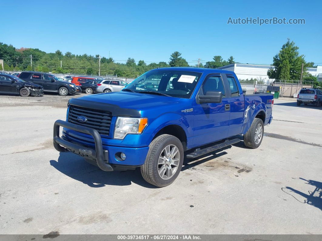 2014 Ford F-150 Stx Blue vin: 1FTFX1EF1EFC57715