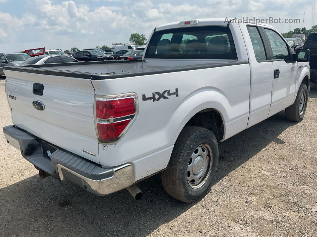 2014 Ford F150 Super Cab White vin: 1FTFX1EF1EKE45707