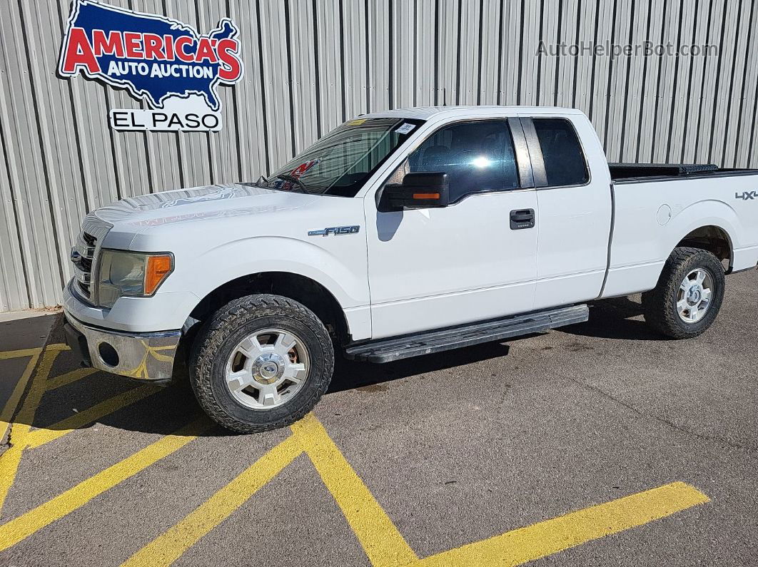 2014 Ford F150 Super Cab White vin: 1FTFX1EF2EKE71734