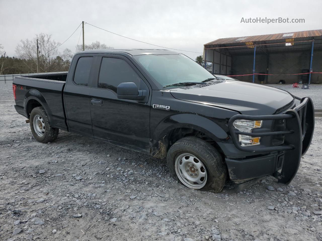 2017 Ford F150 Super Cab Black vin: 1FTFX1EF4HFA35481