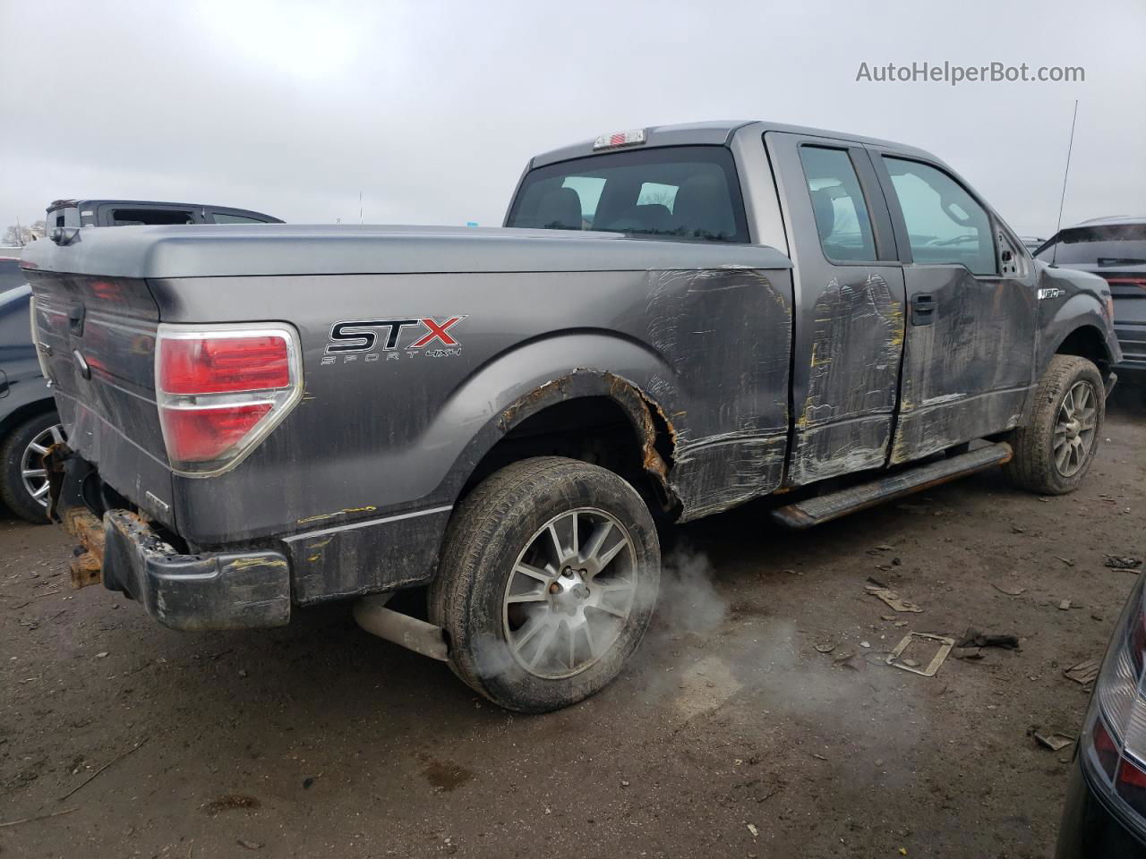 2014 Ford F150 Super Cab Gray vin: 1FTFX1EF5EFC67826