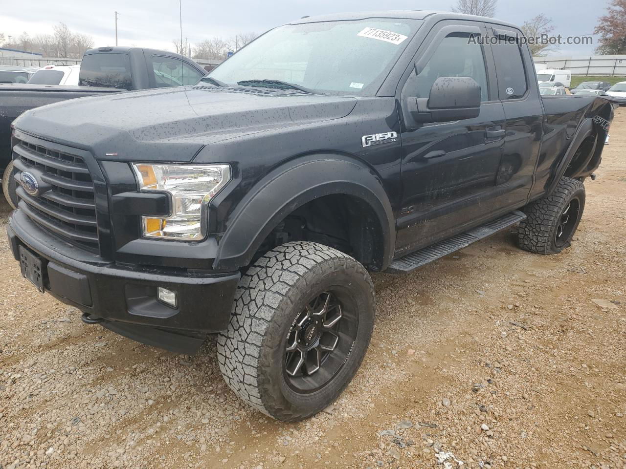 2017 Ford F150 Super Cab Black vin: 1FTFX1EF6HFB00069