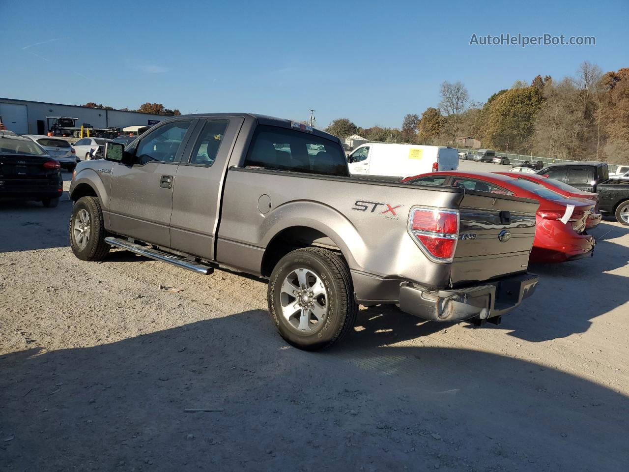 2014 Ford F150 Super Cab Gray vin: 1FTFX1EF7EKE28961