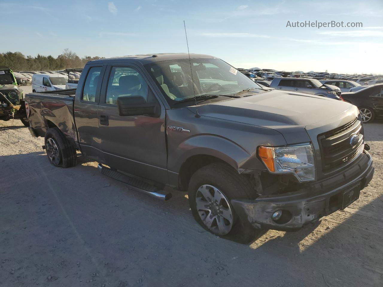 2014 Ford F150 Super Cab Gray vin: 1FTFX1EF7EKE28961