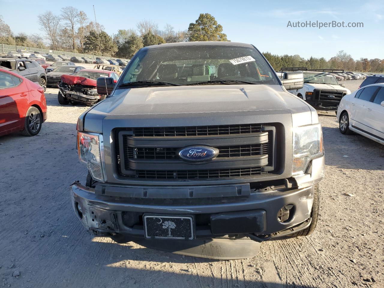 2014 Ford F150 Super Cab Gray vin: 1FTFX1EF7EKE28961