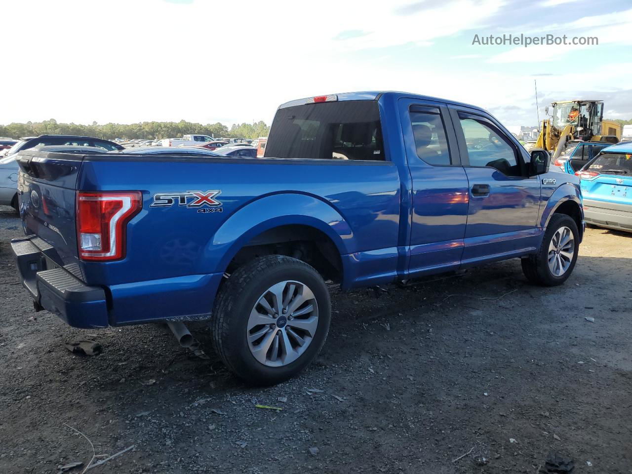 2017 Ford F150 Super Cab Blue vin: 1FTFX1EF8HKC58436