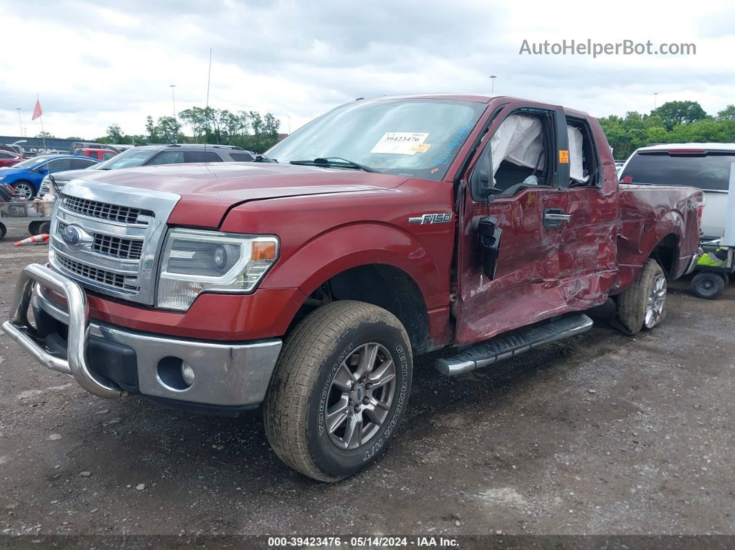 2014 Ford F-150 Xlt Maroon vin: 1FTFX1EF8EKE62536