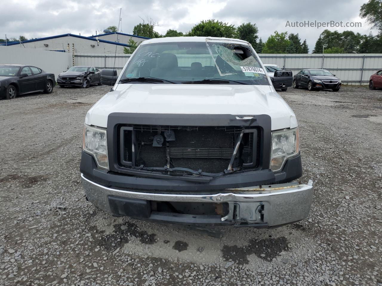 2014 Ford F150 Super Cab White vin: 1FTFX1EF9EFB86697