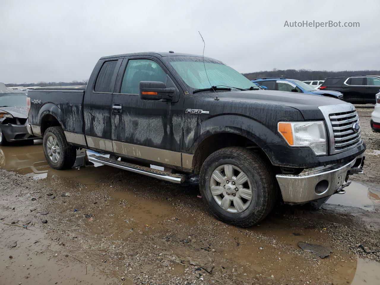 2011 Ford F150 Super Cab Black vin: 1FTFX1EFXBFB44390