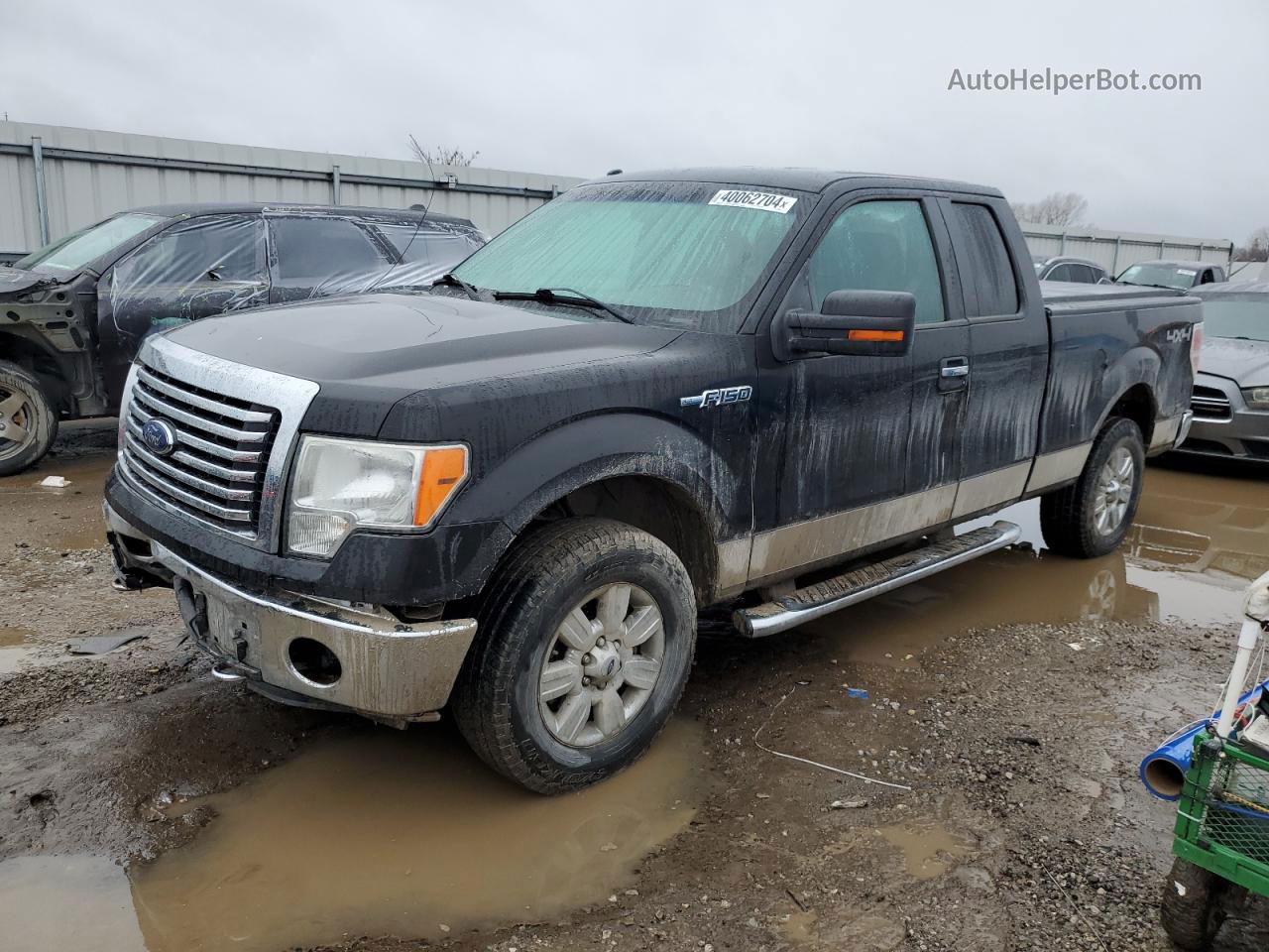 2011 Ford F150 Super Cab Black vin: 1FTFX1EFXBFB44390