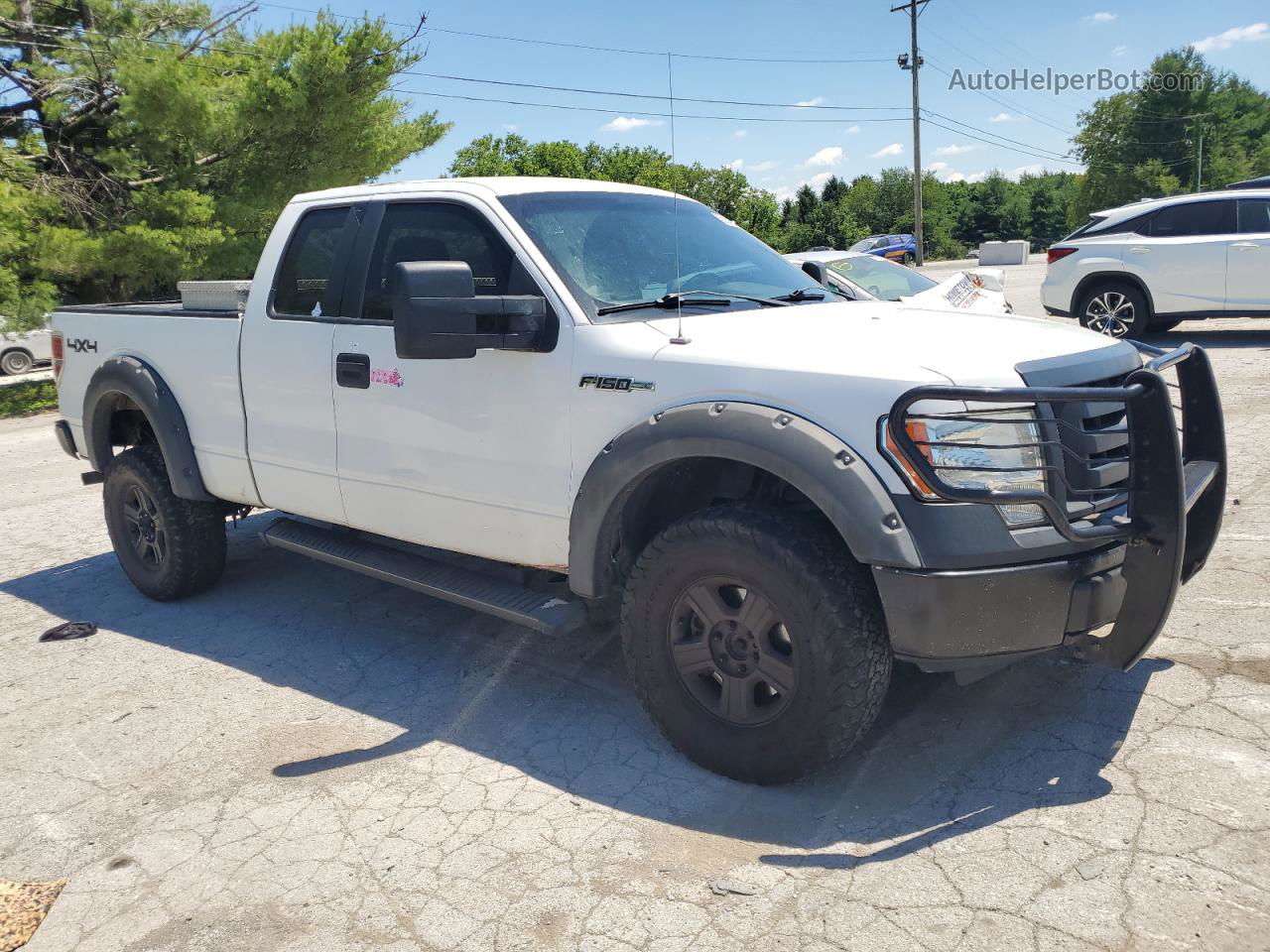 2011 Ford F150 Super Cab White vin: 1FTFX1EFXBFC21209