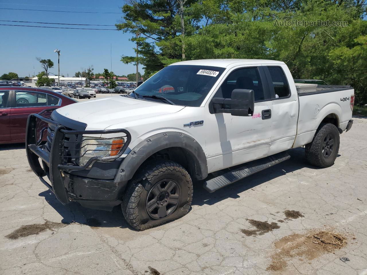 2011 Ford F150 Super Cab White vin: 1FTFX1EFXBFC21209