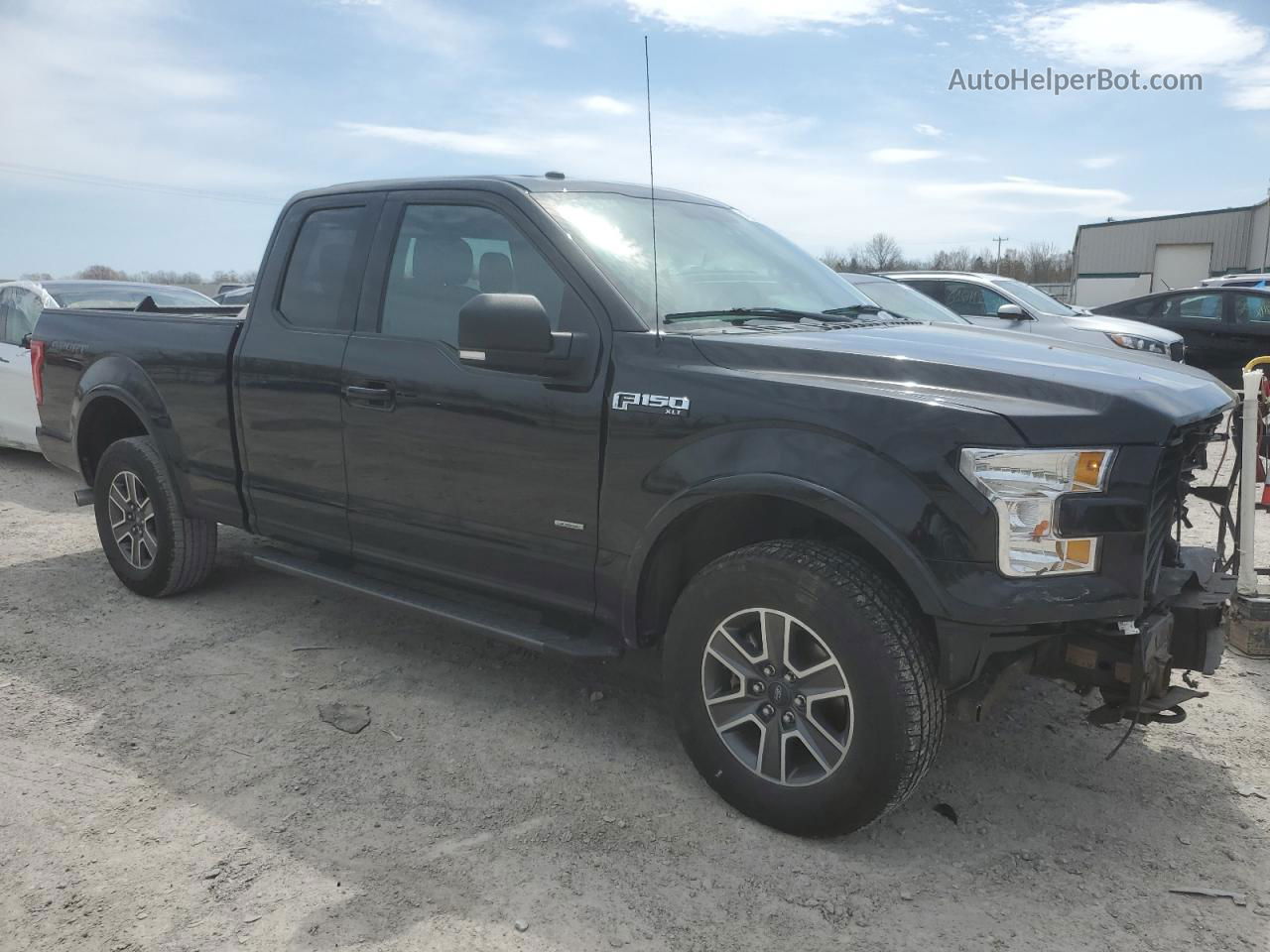 2017 Ford F150 Super Cab Black vin: 1FTFX1EG3HFB80620