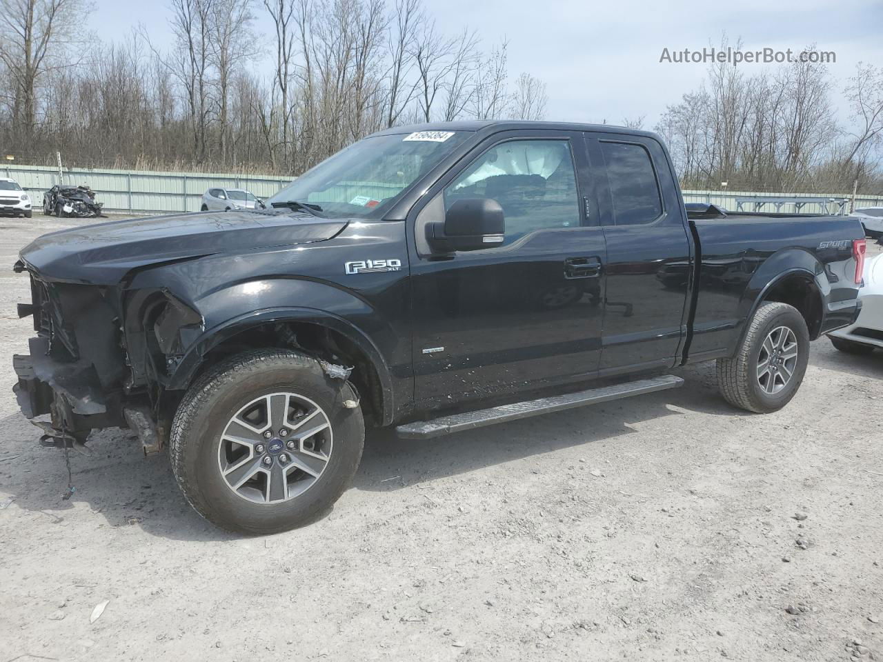 2017 Ford F150 Super Cab Black vin: 1FTFX1EG3HFB80620