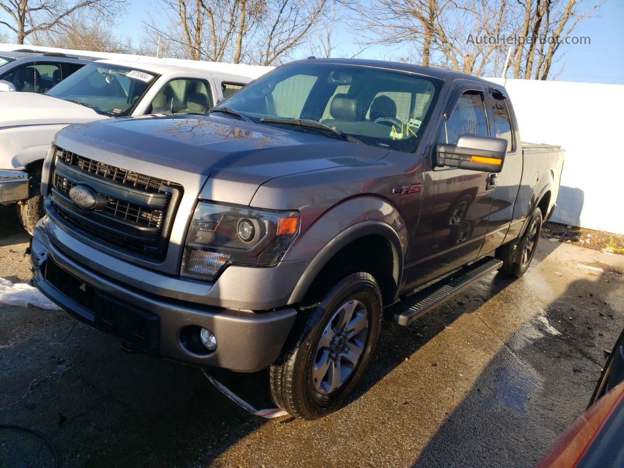 2014 Ford F150 Super Cab Gray vin: 1FTFX1ET3EFA47249