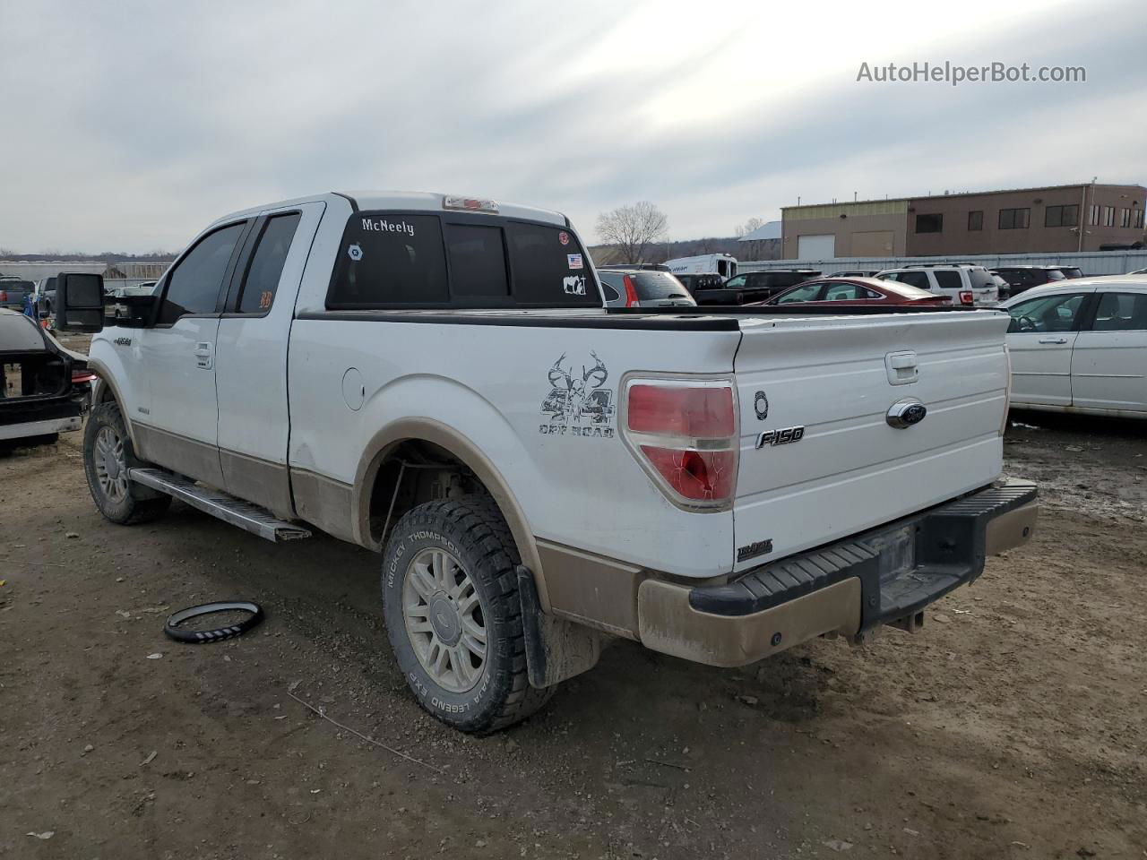 2011 Ford F150 Super Cab White vin: 1FTFX1ET8BFA85734