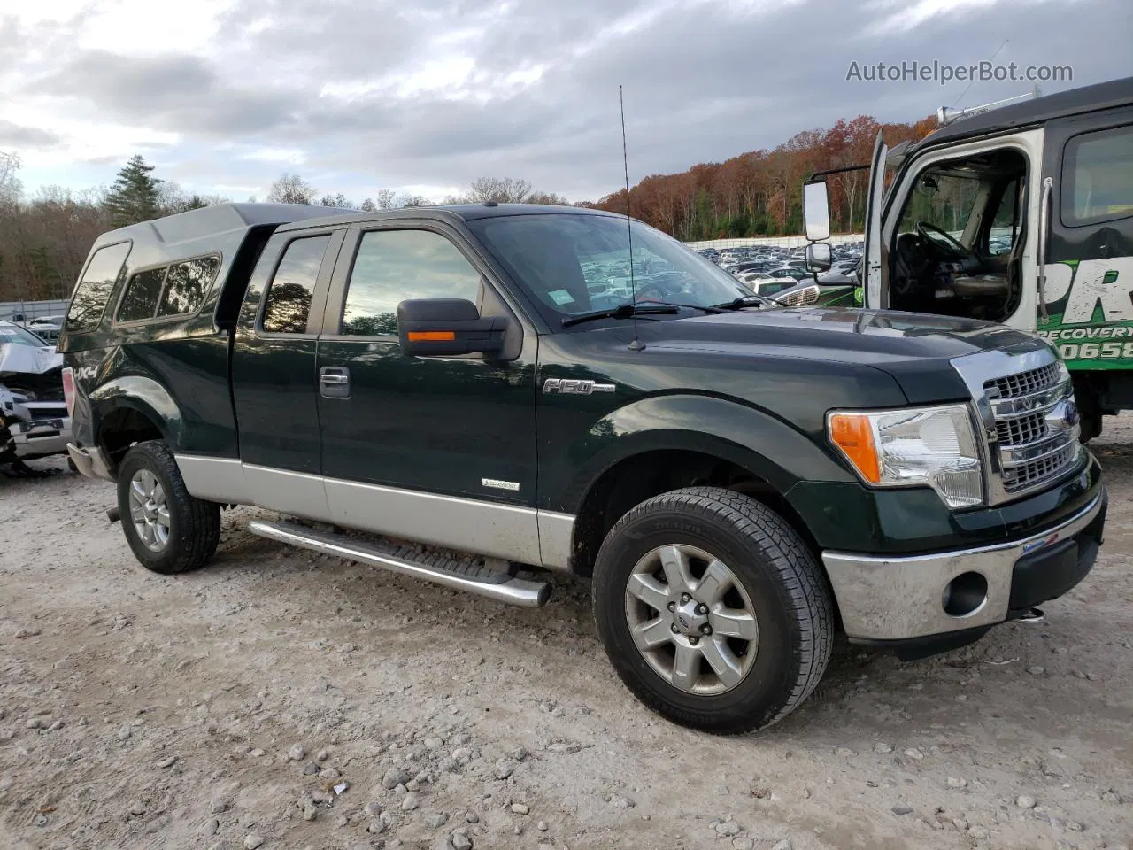 2014 Ford F150 Super Cab Зеленый vin: 1FTFX1ET8EFA57582