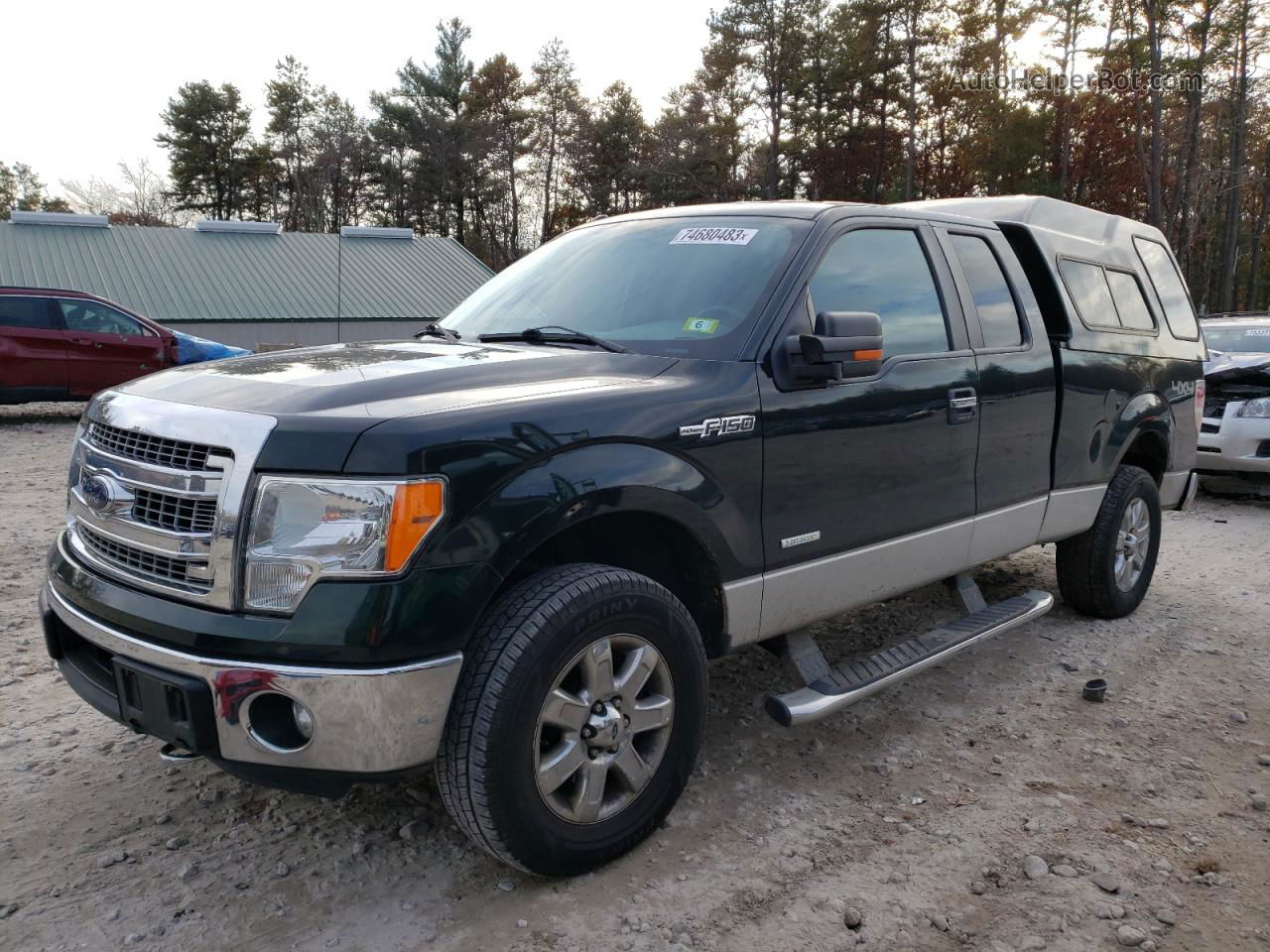 2014 Ford F150 Super Cab Зеленый vin: 1FTFX1ET8EFA57582