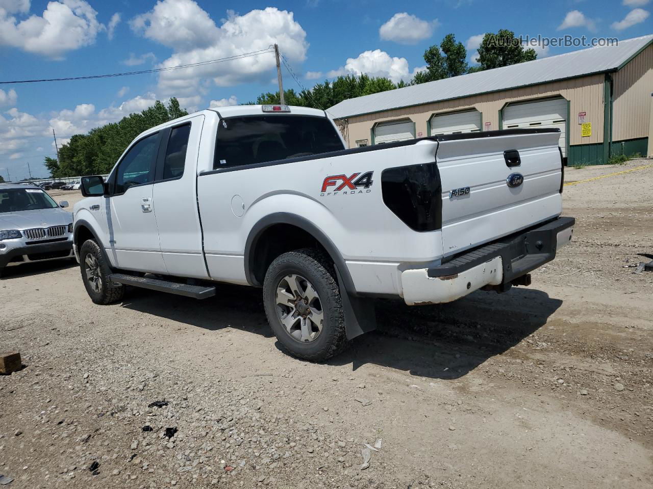 2014 Ford F150 Super Cab White vin: 1FTFX1ET9EFC99040