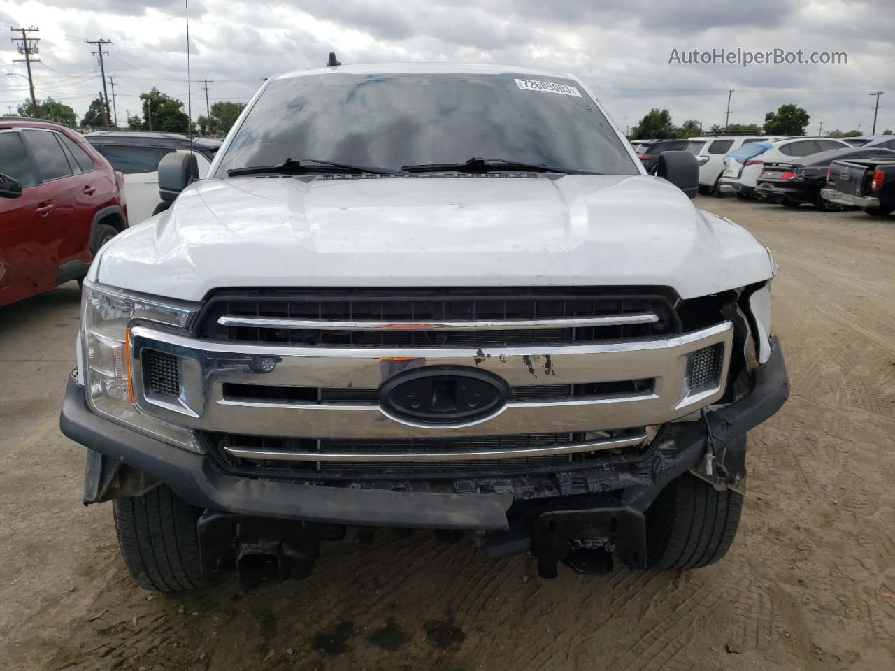 2020 Ford F150 White vin: 1FTMF1CB0LFA19507