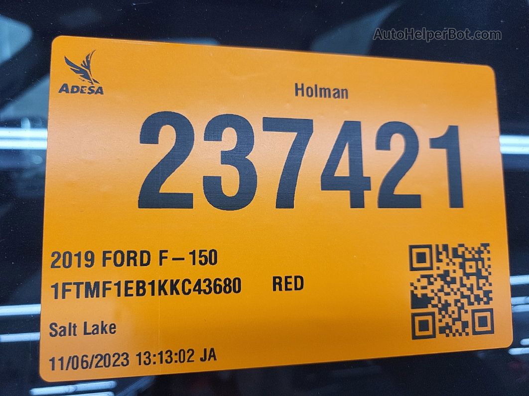 2019 Ford F-150 Xl Unknown vin: 1FTMF1EB1KKC43680