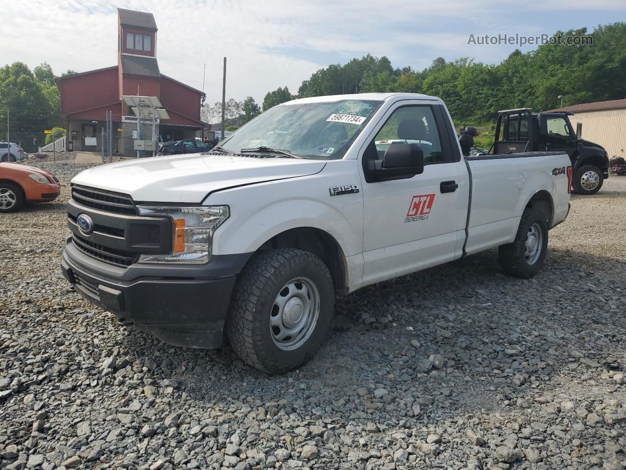 2019 Ford F150  White vin: 1FTMF1EB4KKD32451