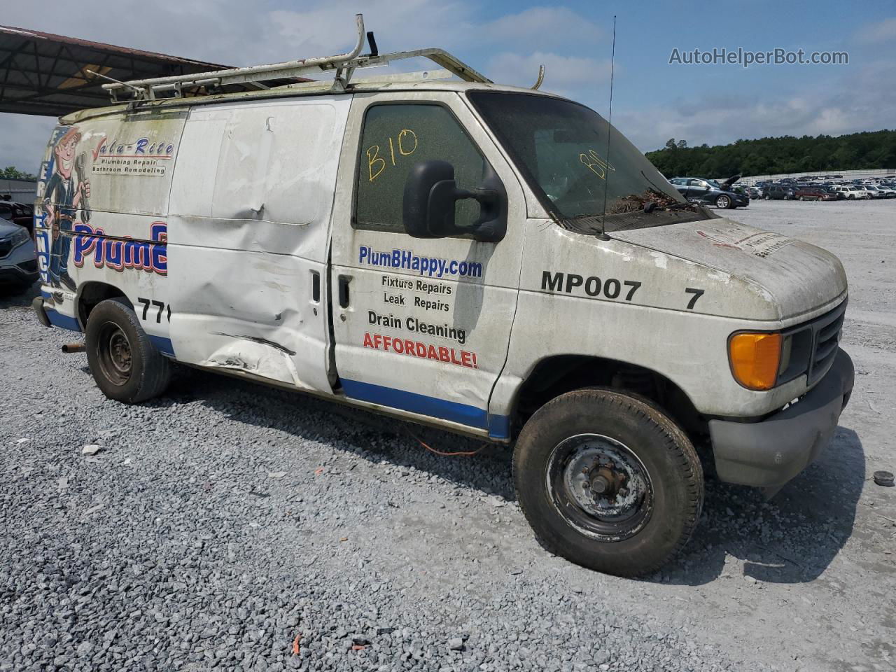 2007 Ford Econoline E150 Van White vin: 1FTNE14W17DA57869