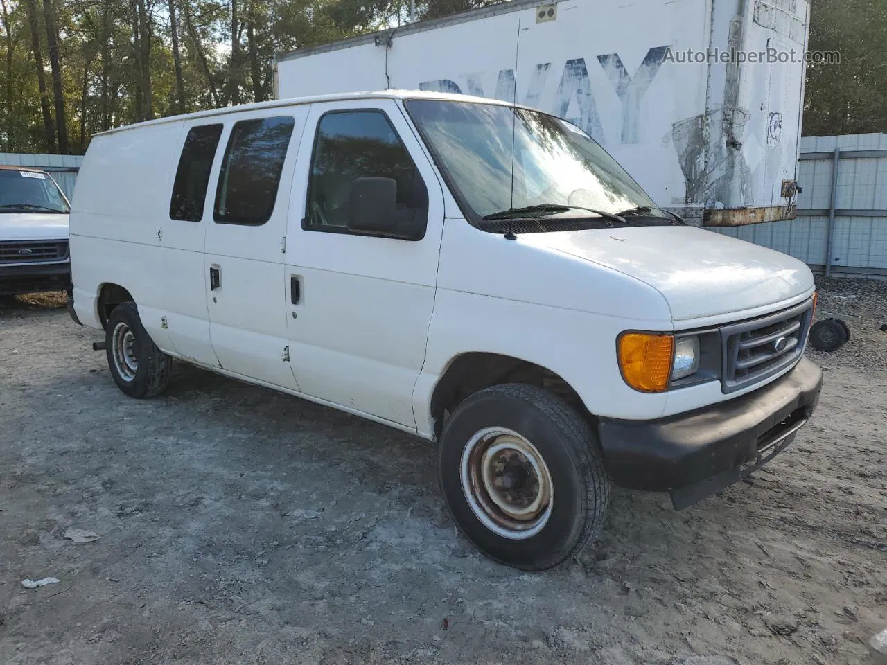 2007 Ford Econoline E150 Van White vin: 1FTNE14W37DA49384