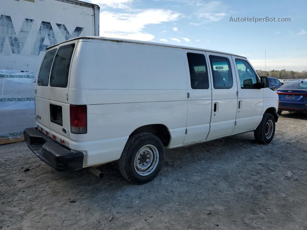 2007 Ford Econoline E150 Van White vin: 1FTNE14W37DA49384