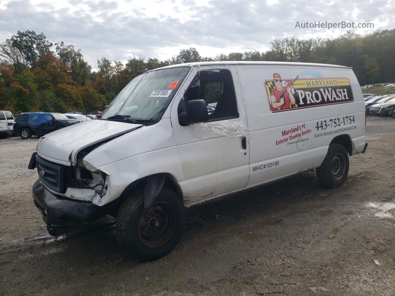 2007 Ford Econoline E150 Van White vin: 1FTNE14W37DB34631