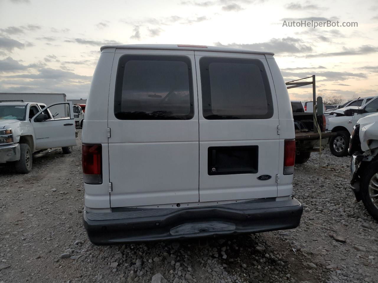 2007 Ford Econoline E150 Van White vin: 1FTNE14W47DA96293