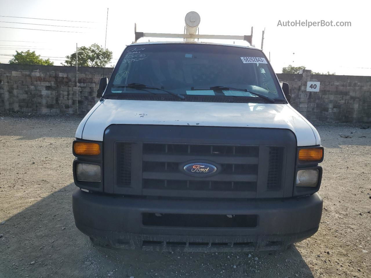 2008 Ford Econoline E150 Van White vin: 1FTNE14W68DB30610